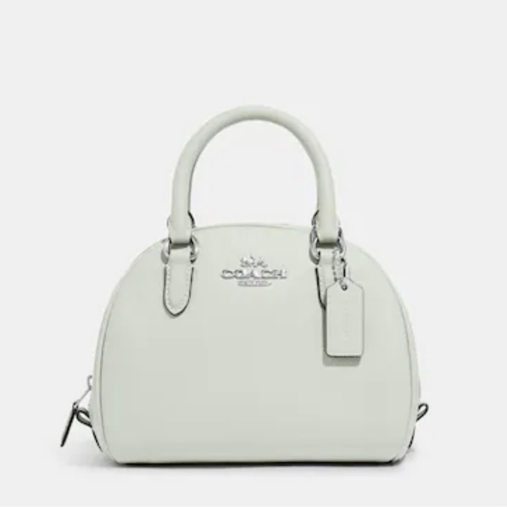 Coach Sydney Satchel in Silver/Light Sage